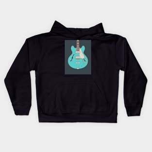 Turquoise Kasino Guitar Kids Hoodie